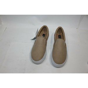 Women's Shoes Boat Deck Slip On Taupe with White Soles Size US 6